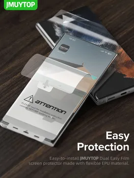 Pellicola curva morbida 3D per Samsung Galaxy S24 S23 S22 Ultra 5G Protezione schermo Copertura completa Pellicola Nano idrogel con strumenti Non in vetro