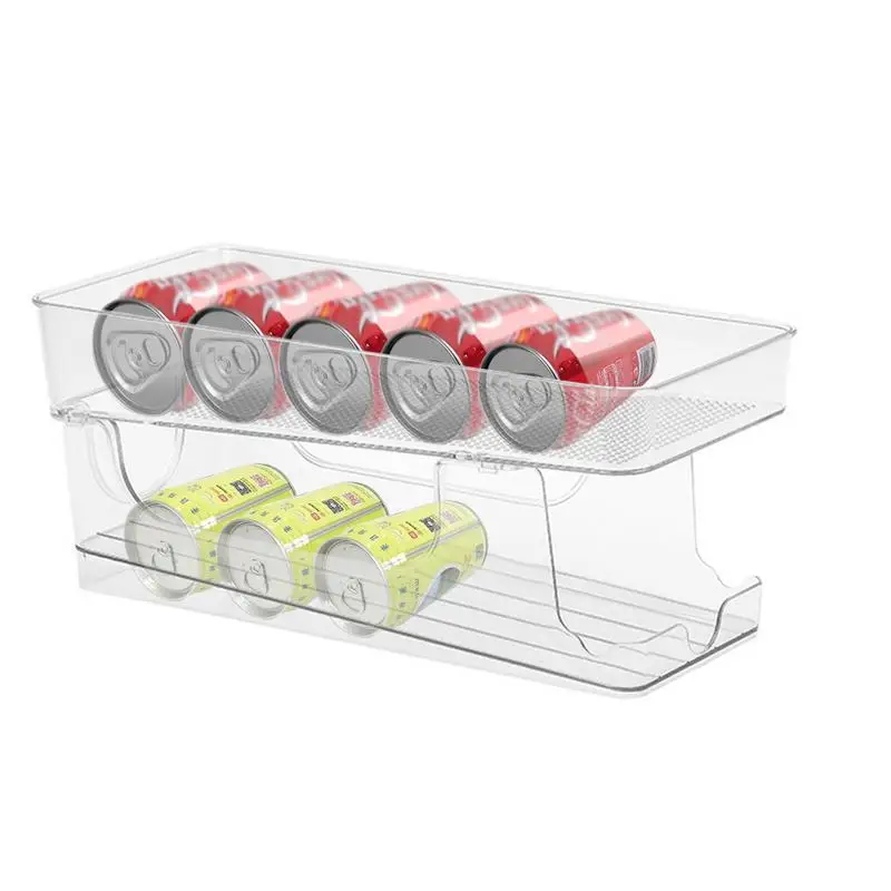 

Fridge Can Organizer Coke Beer Storage Holders Pop Can Juice Storage Containers Kitchen Refrigerator Can Storage Organizer