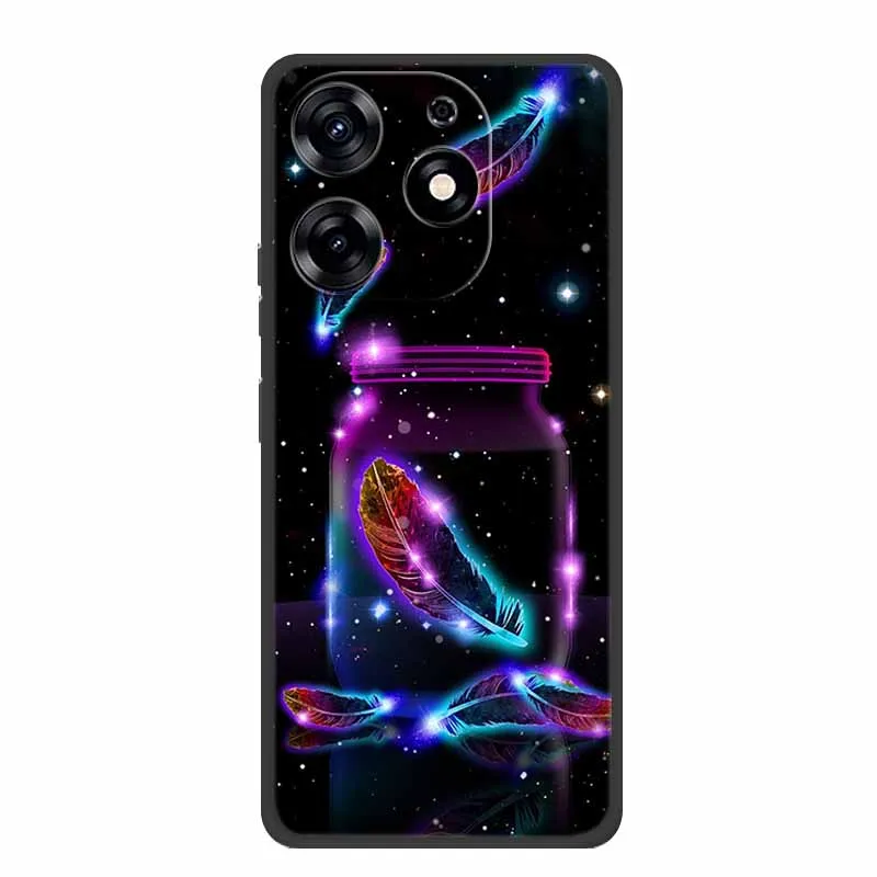 Sleek Black Silicone Soft Phone Case - Durable and Stylish Back Cover Shell