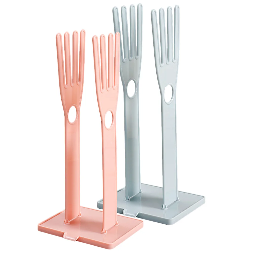 

2 Pcs Hanging Cabinet Towel Holder Dish Gloves Organizer Abs Storage Kitchen Racks