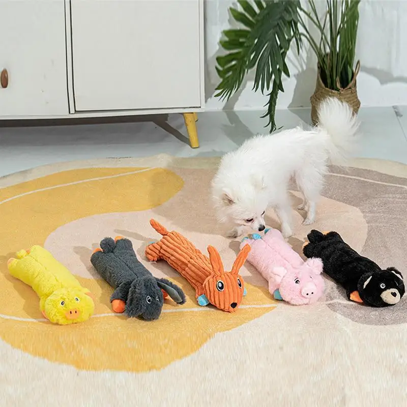 

Pet Plush Toys Animal Dog Plush Toy Interactive Durable Squeaky Crinkle Dog Toy Cute Soft Puppy Toy For Large And Small Dogs