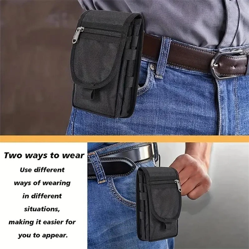 Large Screen Mobile Phone Bag Casual Waist Bag Daily Coin Purse Multi-Purpose Phone Belt Pouch Tactical Molle Phone Pouch Carry Best Sellers In Luggage, Bags