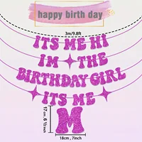 C'est moi, je suis l'anniversaire fille c'est moi bannière, sans bricolage paillettes irisées Taylor chanteur décorations d'anniversaire bannière, c'est une fille Ga 3