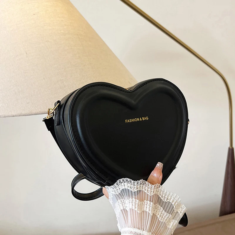 Genuine Cowhide Heart Shape Mini Bag – Chic Urban Crossbody & Handheld Leather Tote main image 1