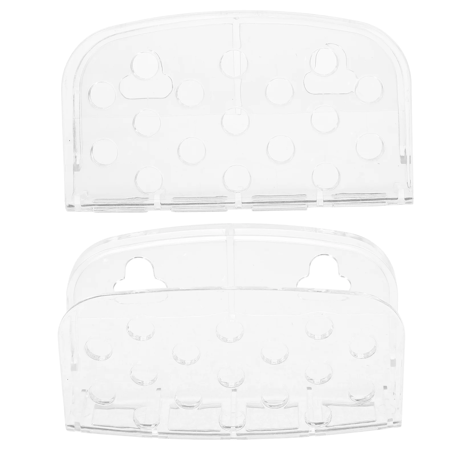 

2 Pcs Hanging Basket Transparent Suction Cup Kitchen Sink Dishwashing Rag Sponge Drain Storage 2pcs Utensil Holder Cups