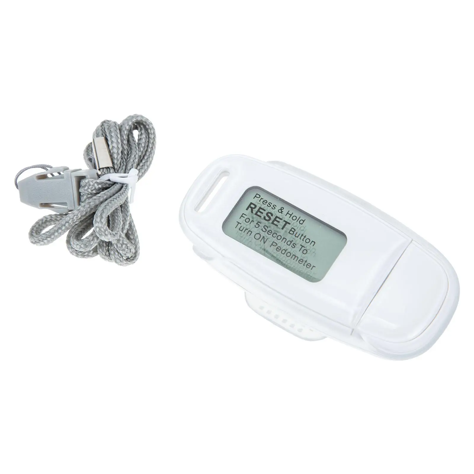 3d Pedometer Step Counter Professional Rechargeable for Walking White Convenient Practical Outdoor Fitness