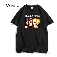 

Nana Anime Men's Cotton T-shirt The Black Stones Band Blast Men Women Printed T Shirt Casual Short Sleeve Tshirts Streetwear