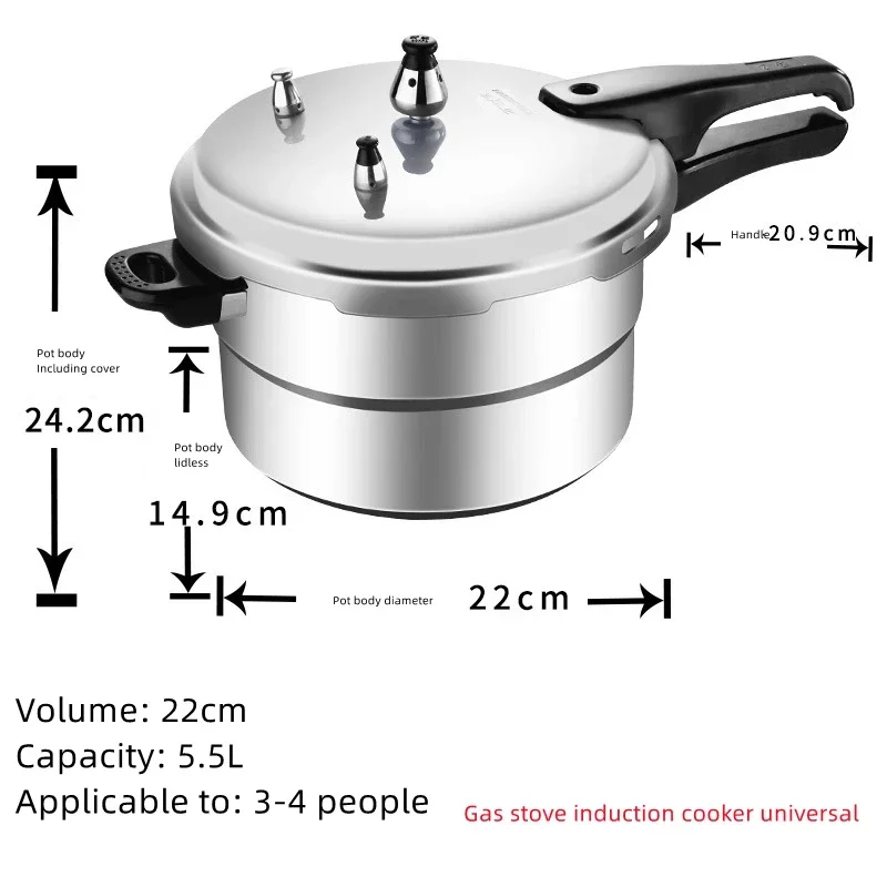 New High Pressure Thickening Pressure Cooker Large Capacity Commercial Cooker Gas Induction Universal