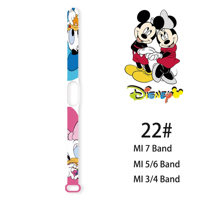 thumbnail image 1 of Correa de Mickey Mouse para reloj inteligente, pulsera de silicona para Xiaomi Mi Band 6, 5, 4, 3, 7, band5, band6, 1 of 5