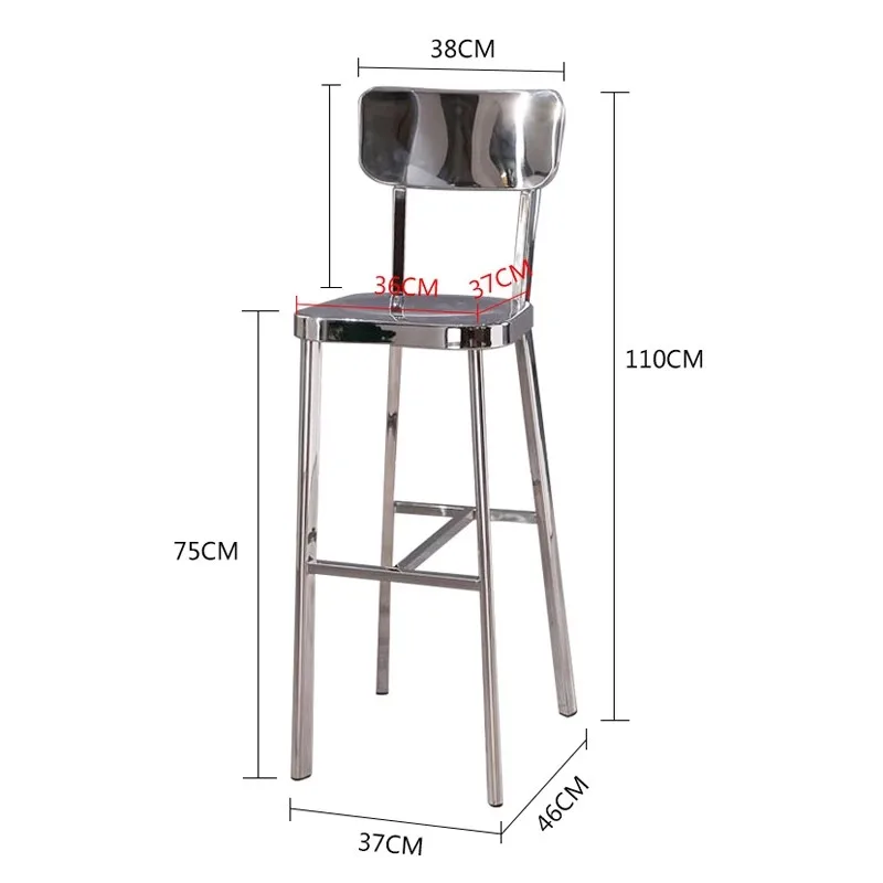Fashion American style tainless Steel Coffee Bar Stool Chair