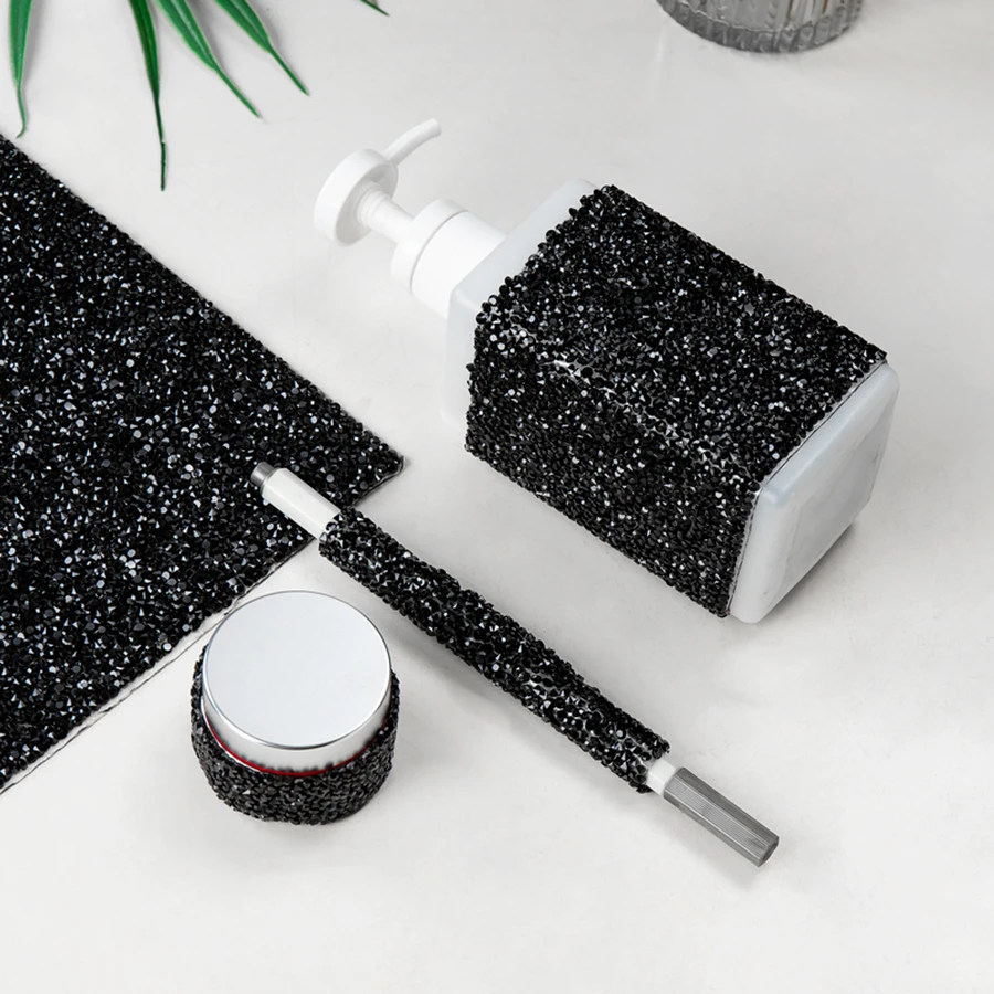 1pcs 24*20cm 자기 접착제 크리스탈 라인 석 스티커 스파클링 DIY 의류 액세서리 예술 공예 장식 스티커