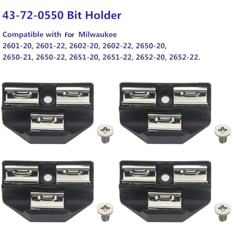 A99F-4Pack 43-72-0550 Bit Holder For Milwaukee 2606-20, 2607-20, 2702-20, 2602-22 Drill Drivers