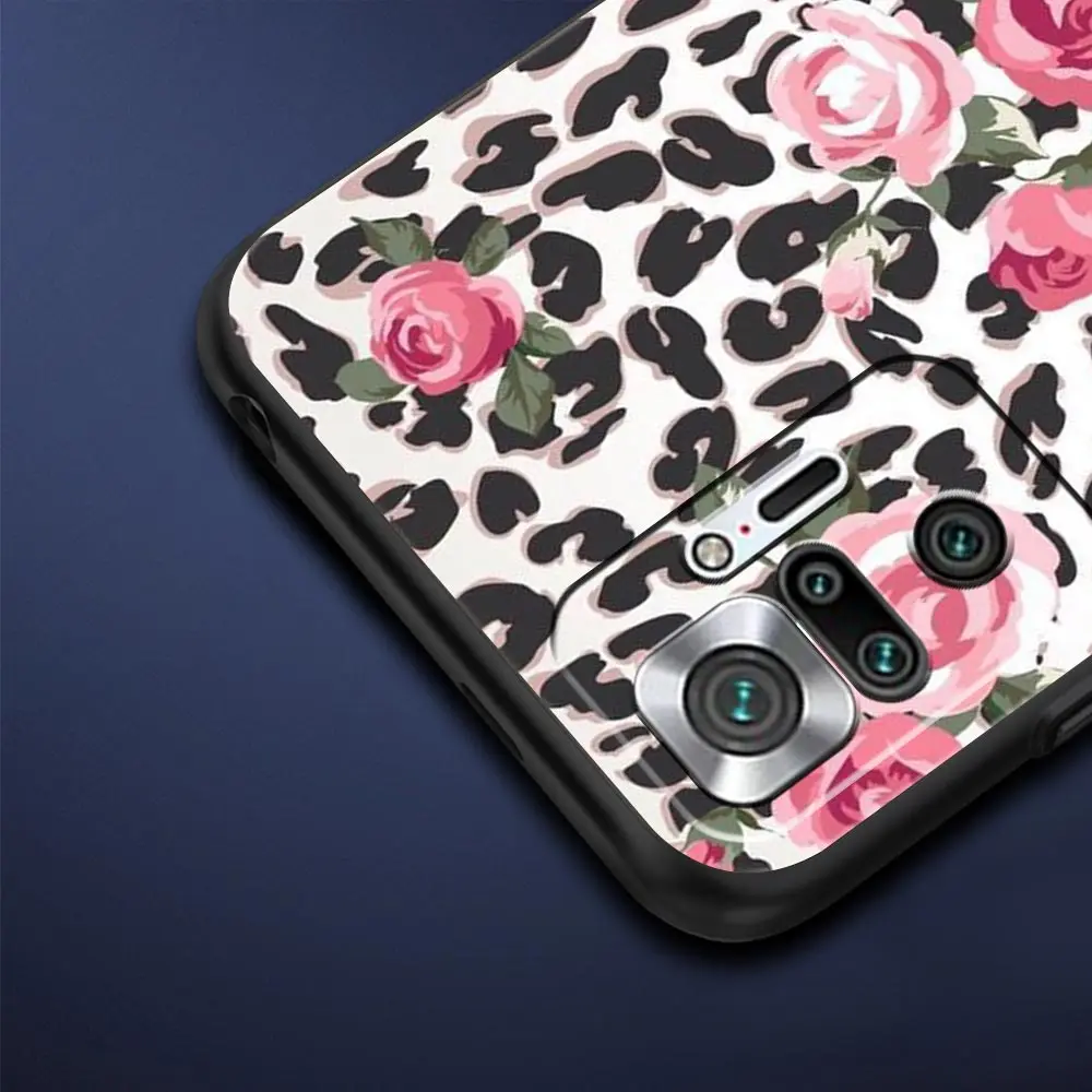 Tiger Leopard Print Floral Phone Case Cover