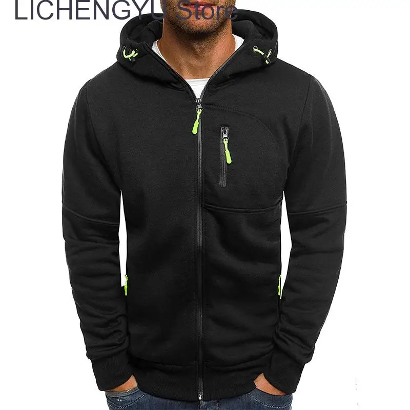 New Men's Hoodies Casual Sports Design Spring Autumn Winter Long-sleeved Cardigan Hooded Men's Hoodie