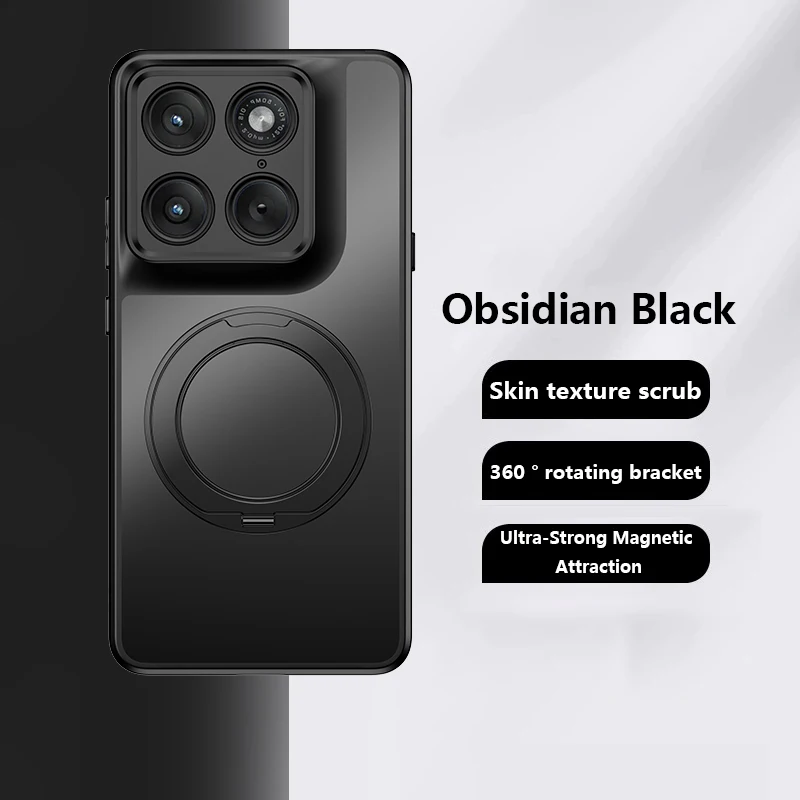360-Degree Rotating Matte Case with Magnetic Shockproof Protection