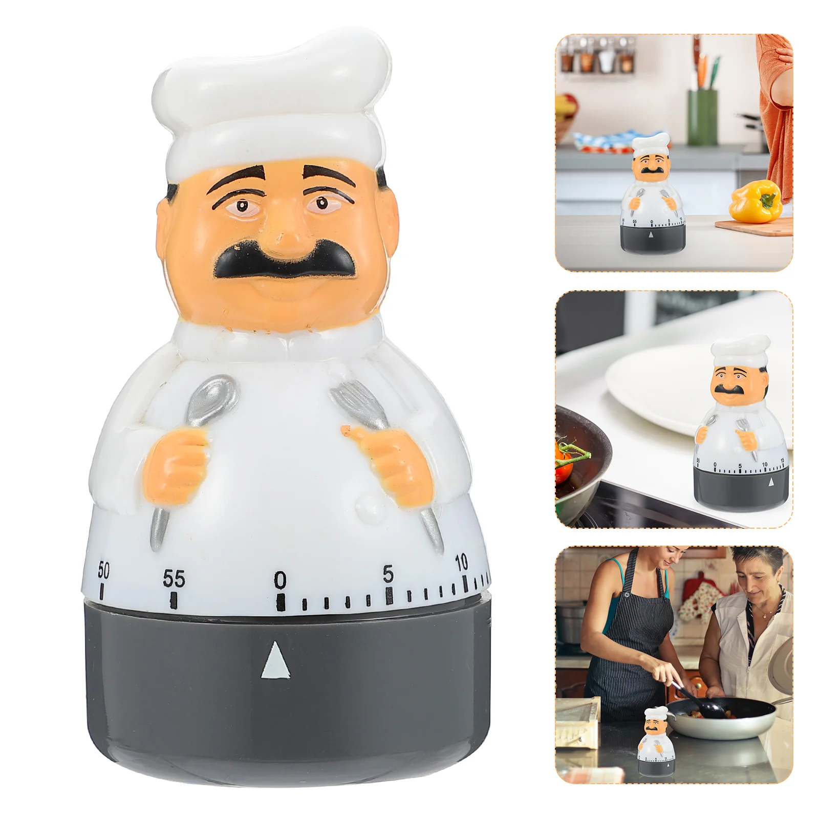 

Chef Clocks Cartoon Reminder Timing Oven Kitchen Cooking Abs Mechanical Accessory Manager