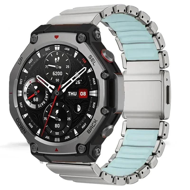 Luxury Titanium Rubber Strap with Magnetic Buckle