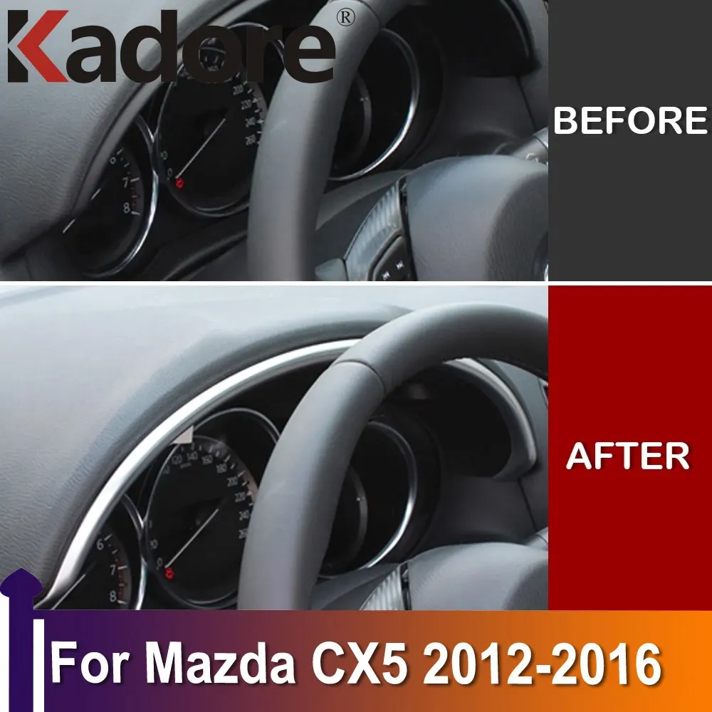 

Для Mazda CX-5 CX5 2012 2013 2014 2015 2016 Обложка приборной панели отделка Автомобильная наклейка аксессуары для интерьера матовый абс