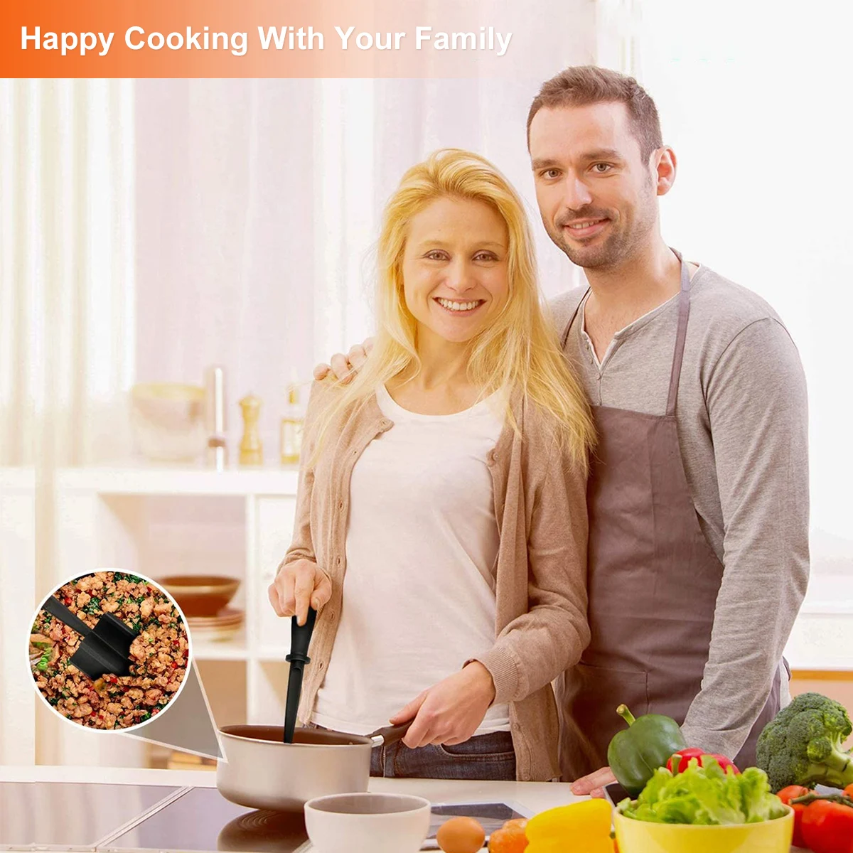 Meat Chopper burger press hamburger press Heat Resistant with Non-slip Handle Nylon Masher Multifunctional Hamburger Kitchen Tools