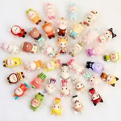 Adorable Cartoon Rabbit Figurine - Miniature Christmas Gift & DIY Home Décor - 5PCS random style (B)