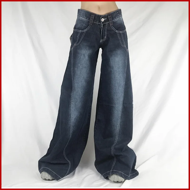 

2024 Women Loose Jeans Pants Slightly Elastic Wide Leg Pants Fashion High Waisted Comfortable Casual Street Wide Leg Jeans Women