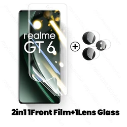 6-in-1 Hydrogel Film Screen Protector with Camera Glass for Realme GT6 5G (2In1 1Front 1Lens)