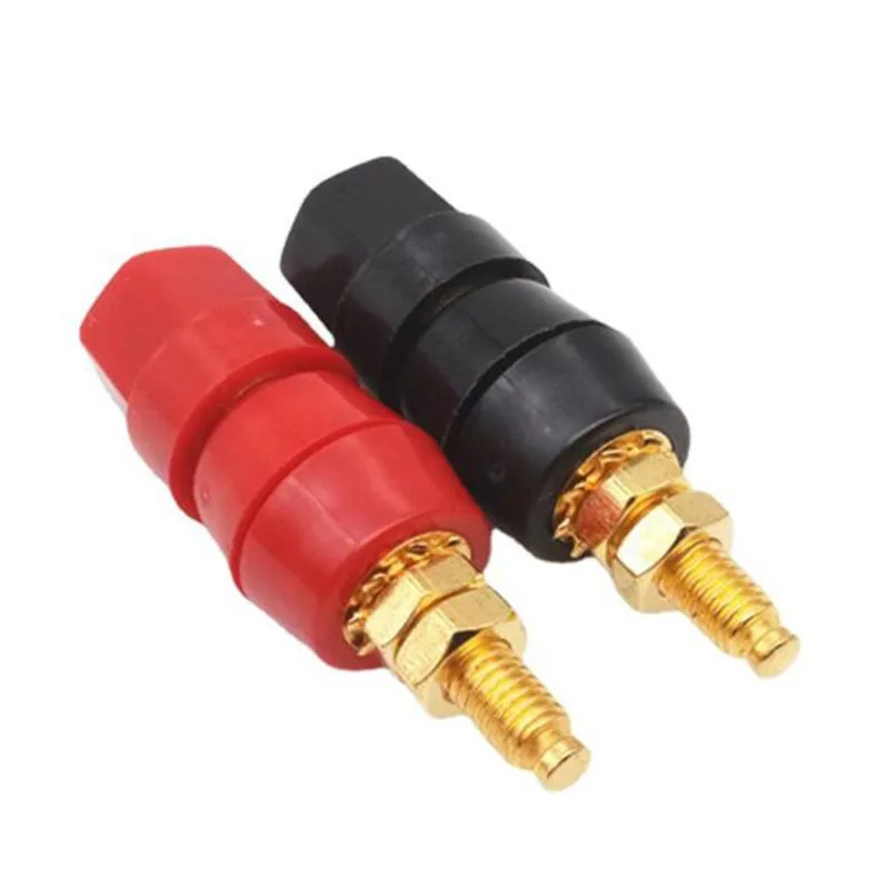 Description Picture 4 of item5pair(5 black+5 red) Terminals Red Black Connector Amplifier Terminal Binding Post Banana Speaker Plug Jack Adapter Socket B4