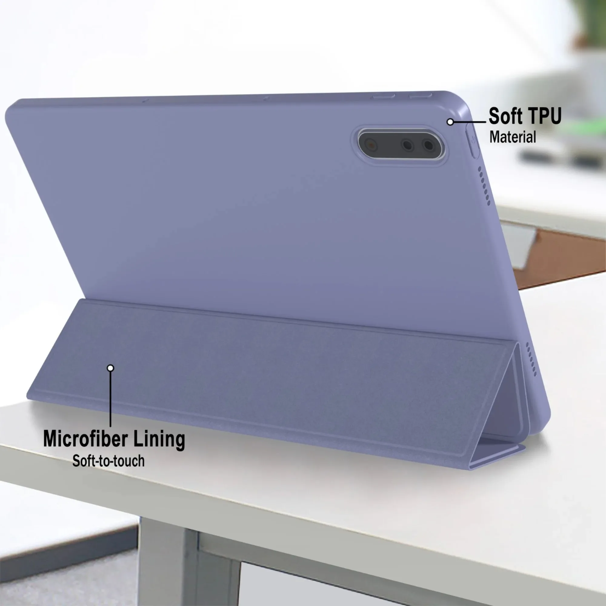 Premium Tablet Case with Tri-fold Stand and Smart Cover Design