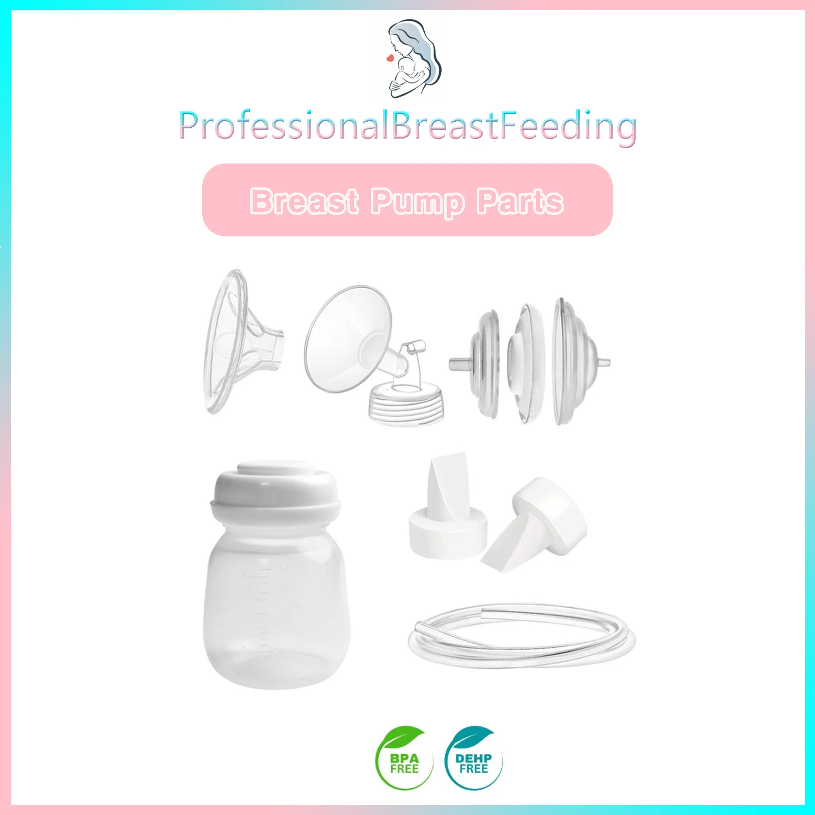 Kit Compatible with Spectra Breast Pump Accessories Made Without BPA Use with Breast pumps