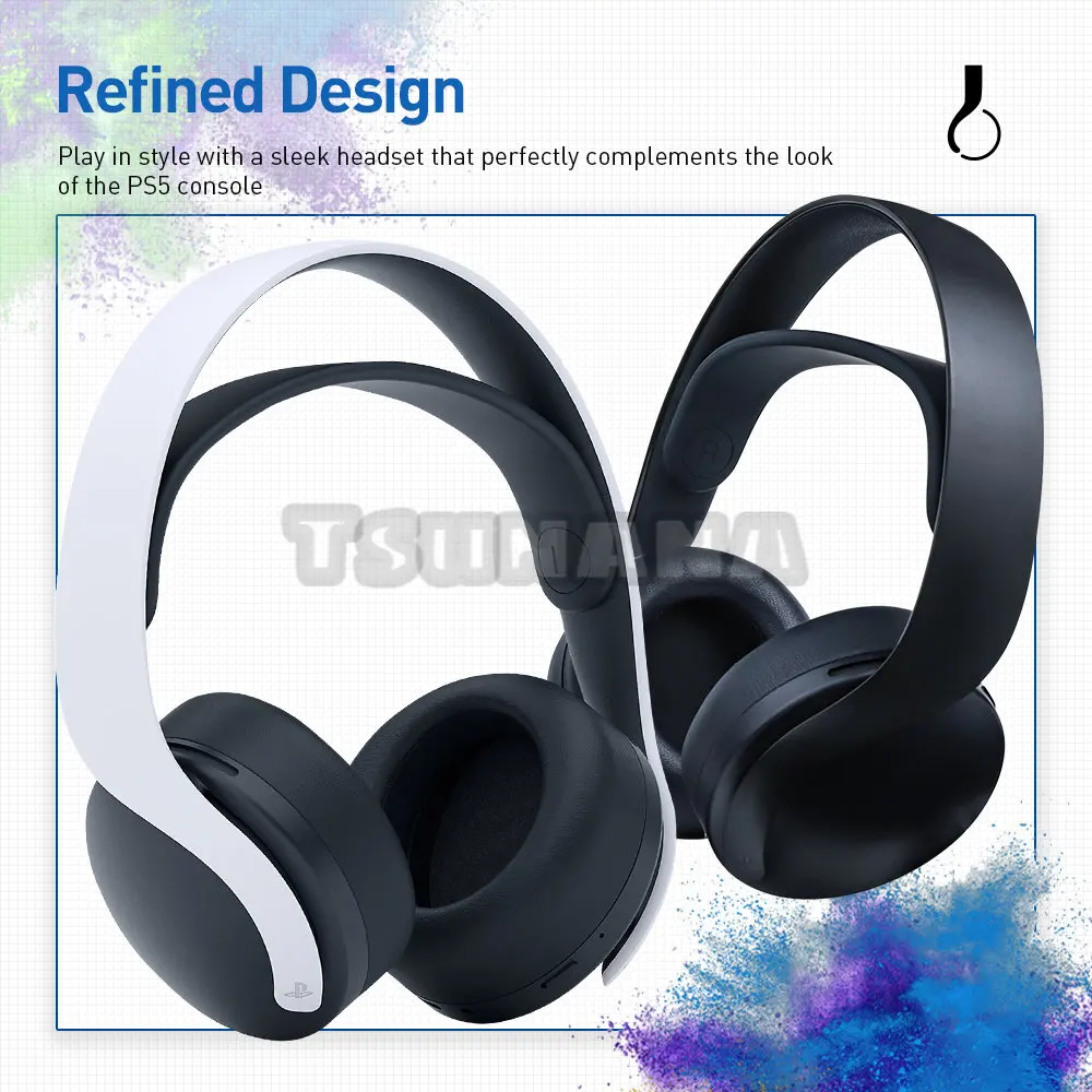 PlayStation Pulse 3D Wireless Headset Dual noise-cancelling microphones  Built-in rechargeable battery Original PS5 Accessories - AliExpress