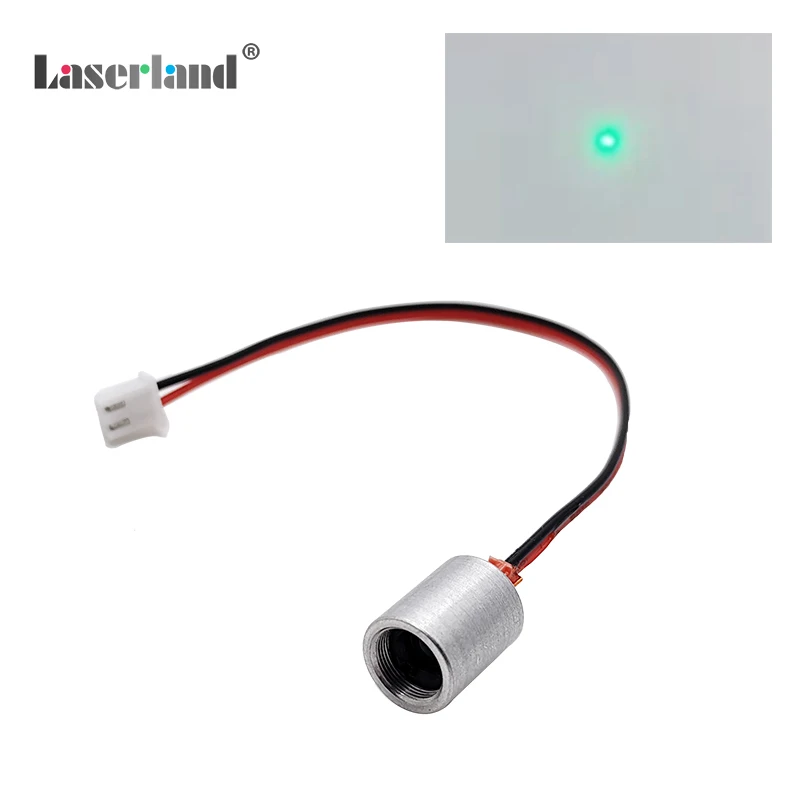 515nm 520nm 35mW 6.2-7V 잔디밭 조명용 드라이버 없는 녹색 레이저 도트 모듈 직경 12mm
