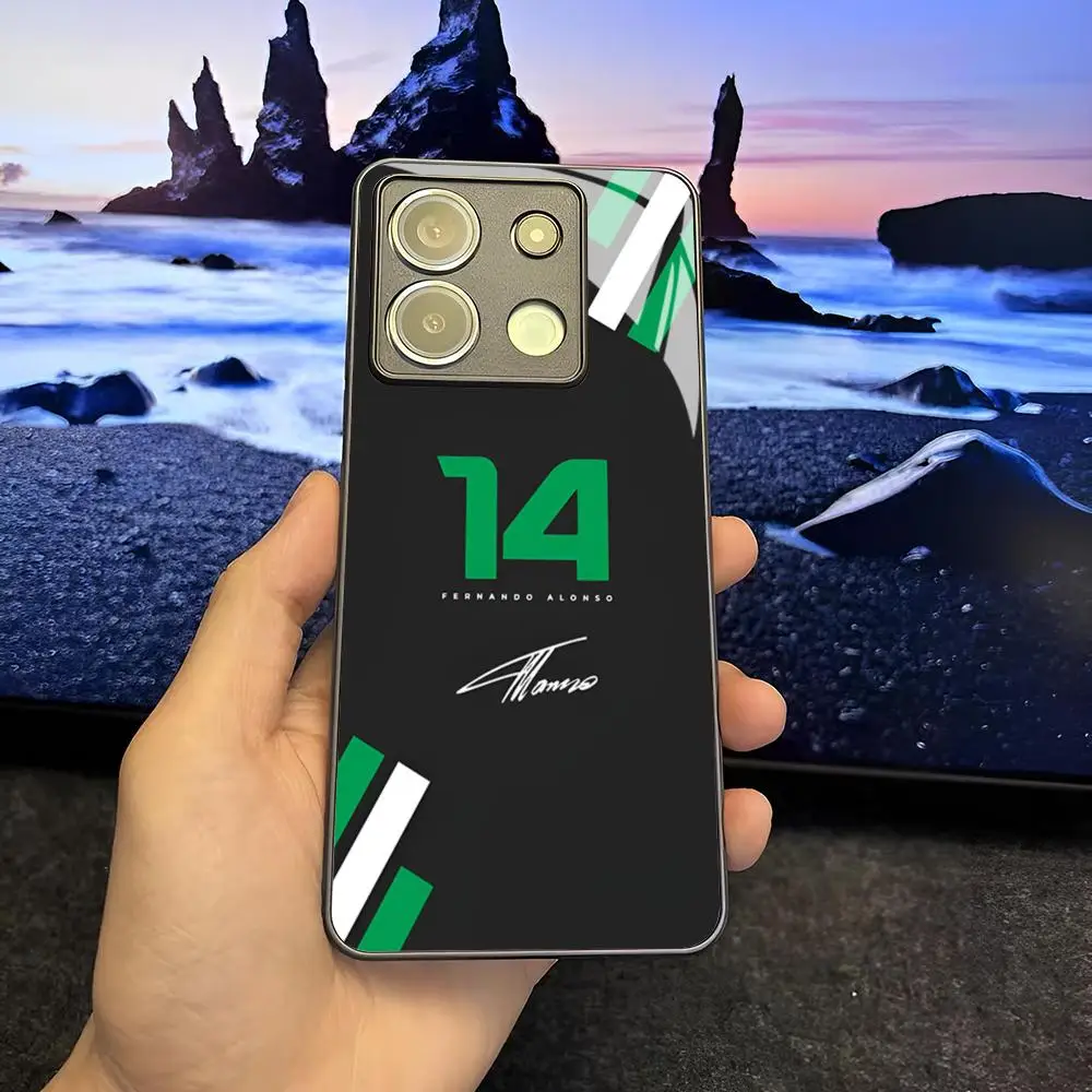 F1 Racing Fernando Alonso Premium Glass Phone Case