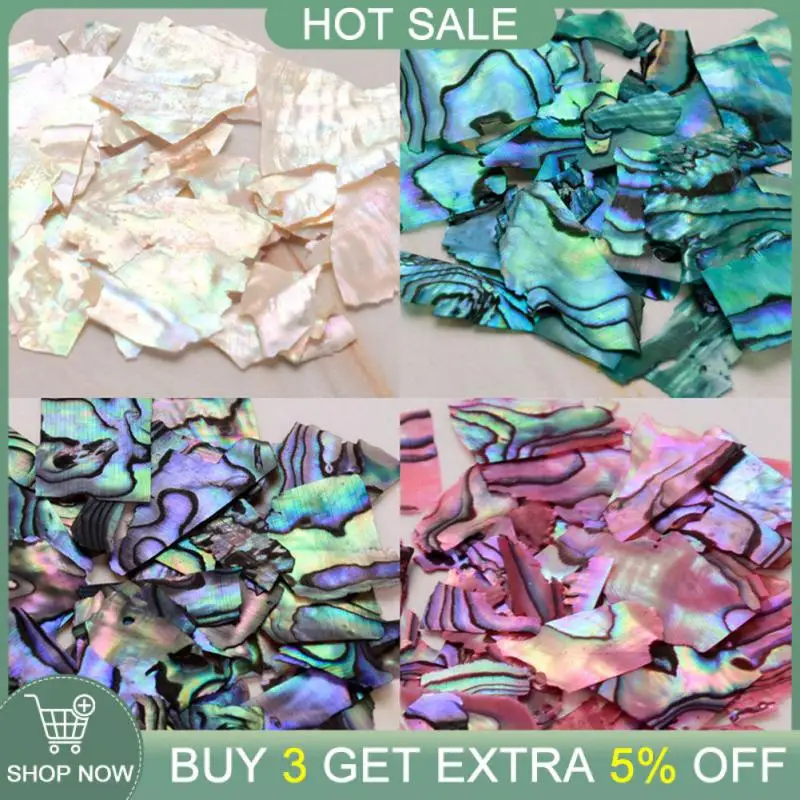 

Finger Nails Art Metallic Abalone Pieces Shell Plate Beautiful Ultra-thin Natural Shell Slices Nail Accessories Irregular Shell