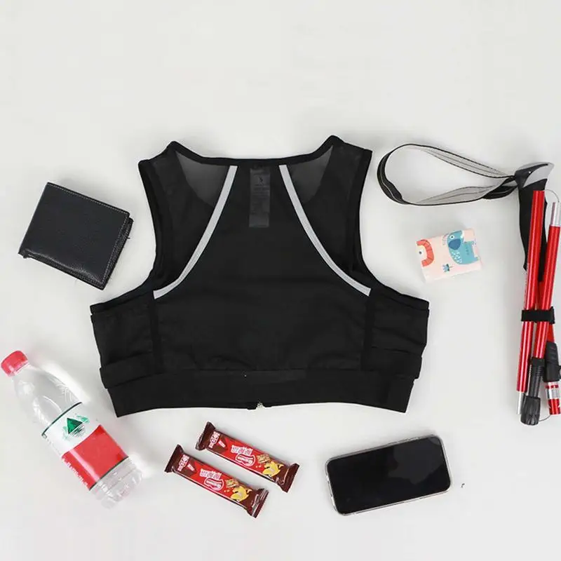 Universal Reflective Running Vest Backpack Lightweight Sport Running Vest Mobile Phone Cards Bag Jogging Fitness reflective safety vest safety vest running hydration vest