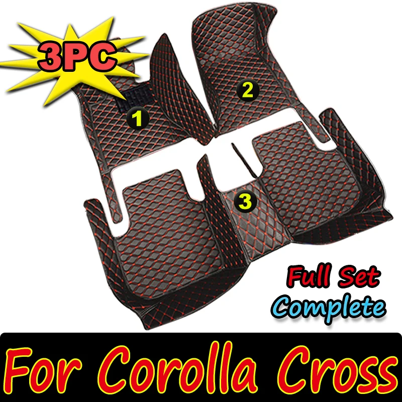 

Car Floor Mats For Toyota Corolla Cross 2022 2023 Custom Auto Foot Pads Automobile Carpet Cover Interior Accessories