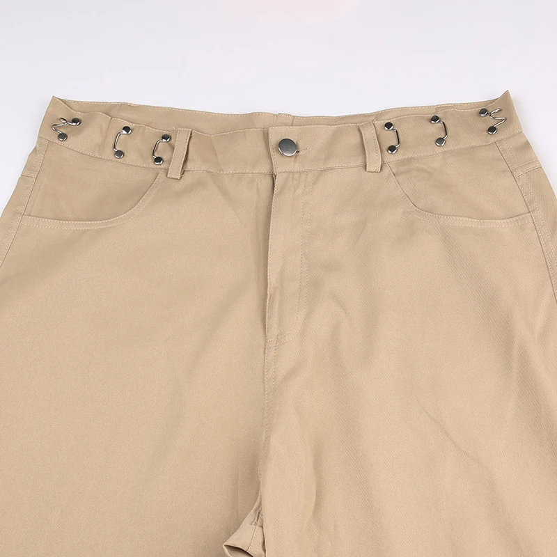 Street Style Casual Loose Adjustable Waist Baggy Cargo Pants Women Fashion Streetwear