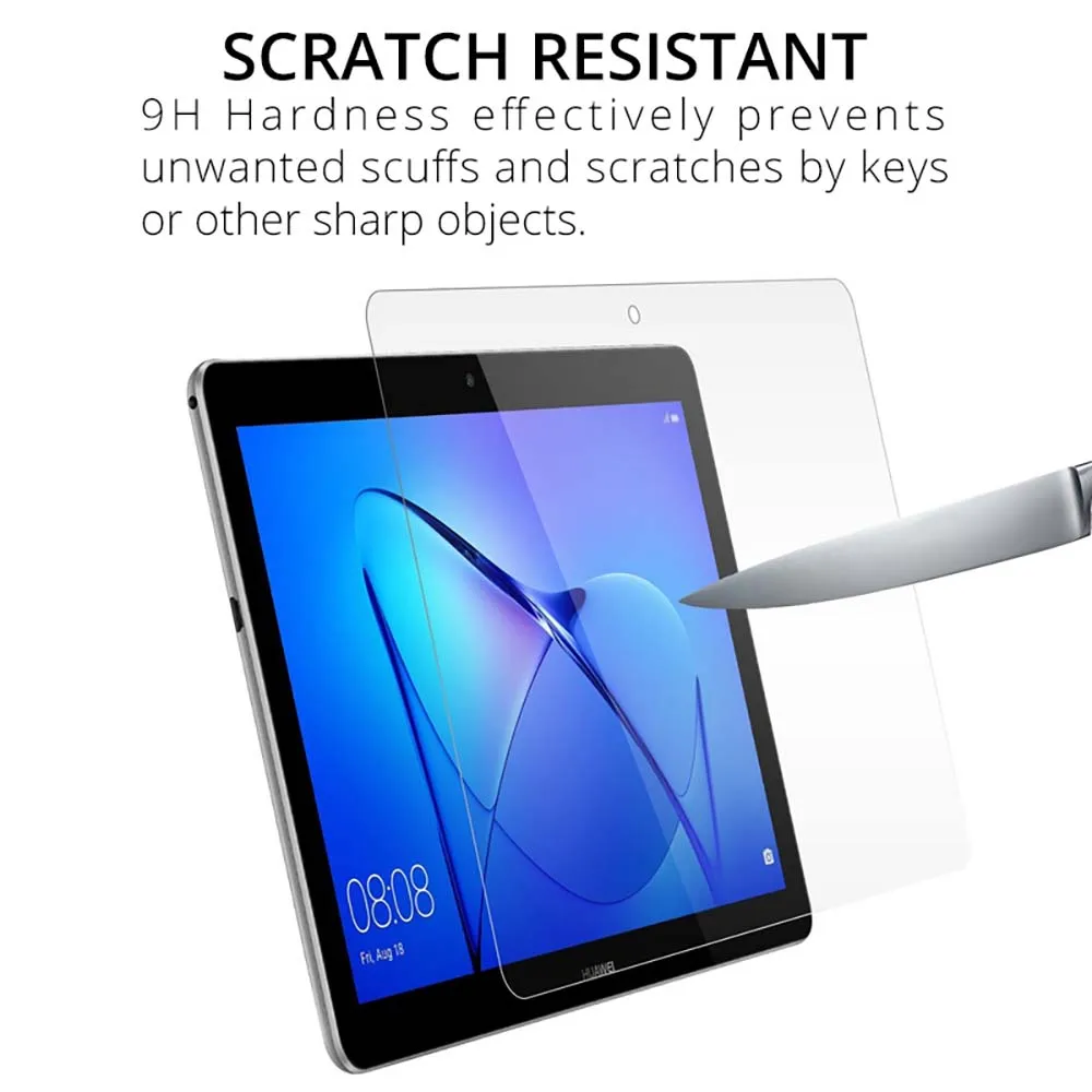 pçs vidro temperado tablet protetor de tela para huawei mediapad lite hd película protetora clara