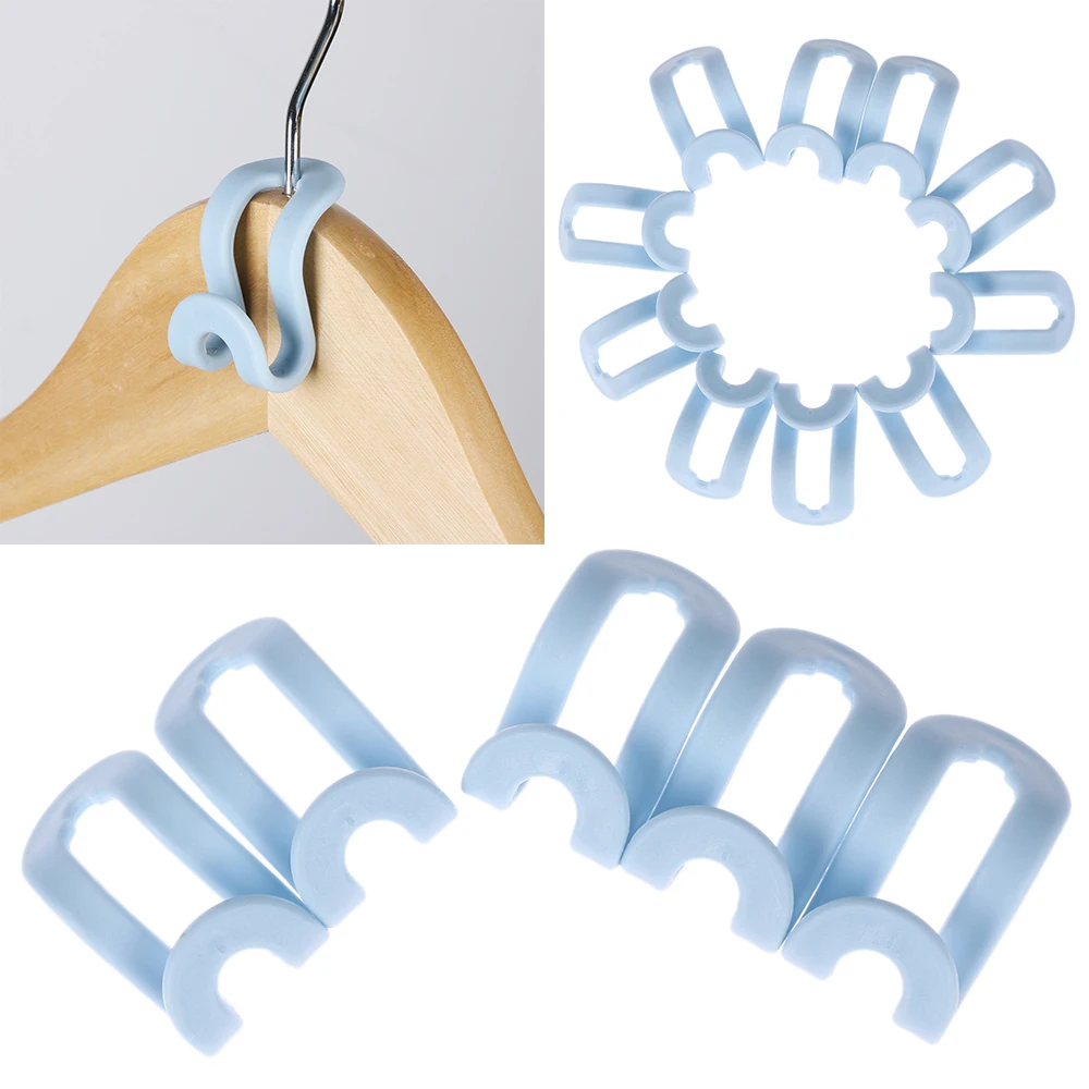5Pcs Antislip Creative Mini Clothes Hanger Home Easy Hook Closet Organizer Storage Rack Holder