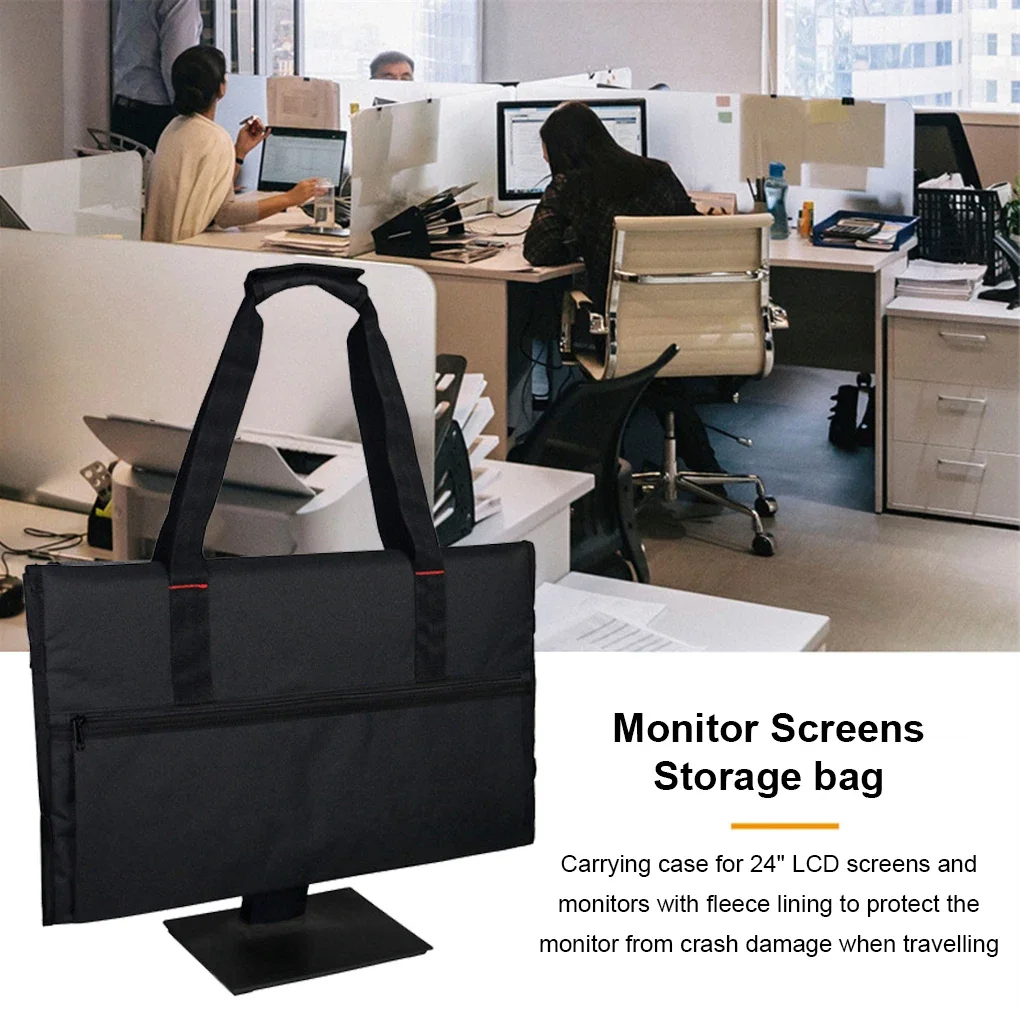 

Monitor Screens Keyboard Computer Case Carrying Storage Multi-pocket Accessories For Organizer Bag 24-inch Screen