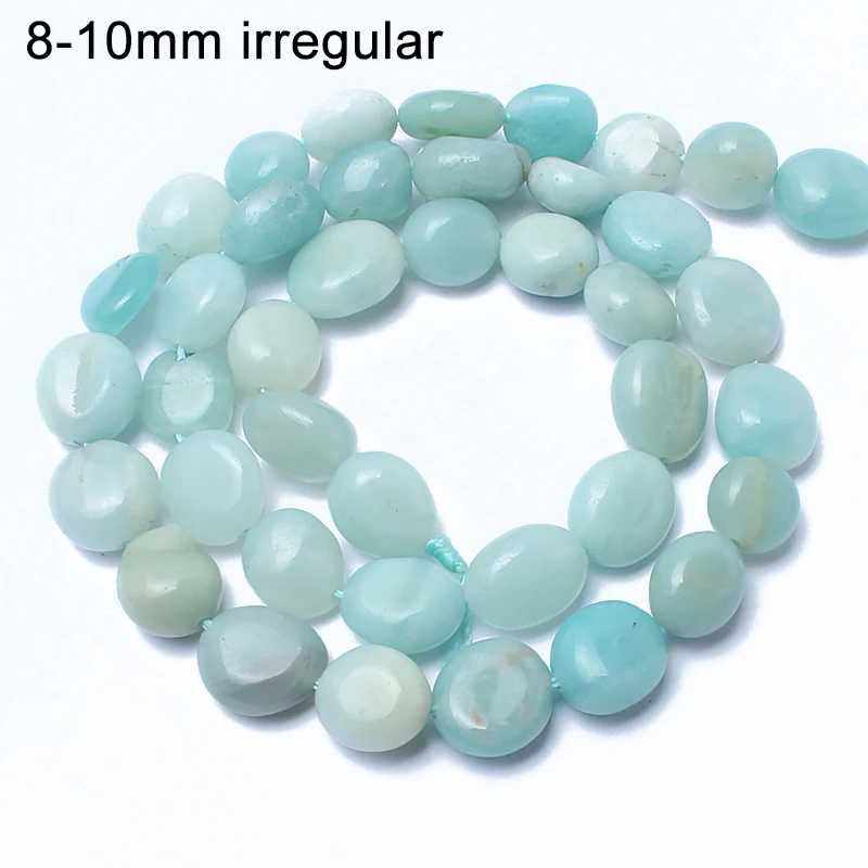 Blue Amazonite Natural Stone Beads - Variety Pack for Jewelry Making and DIY Accessories