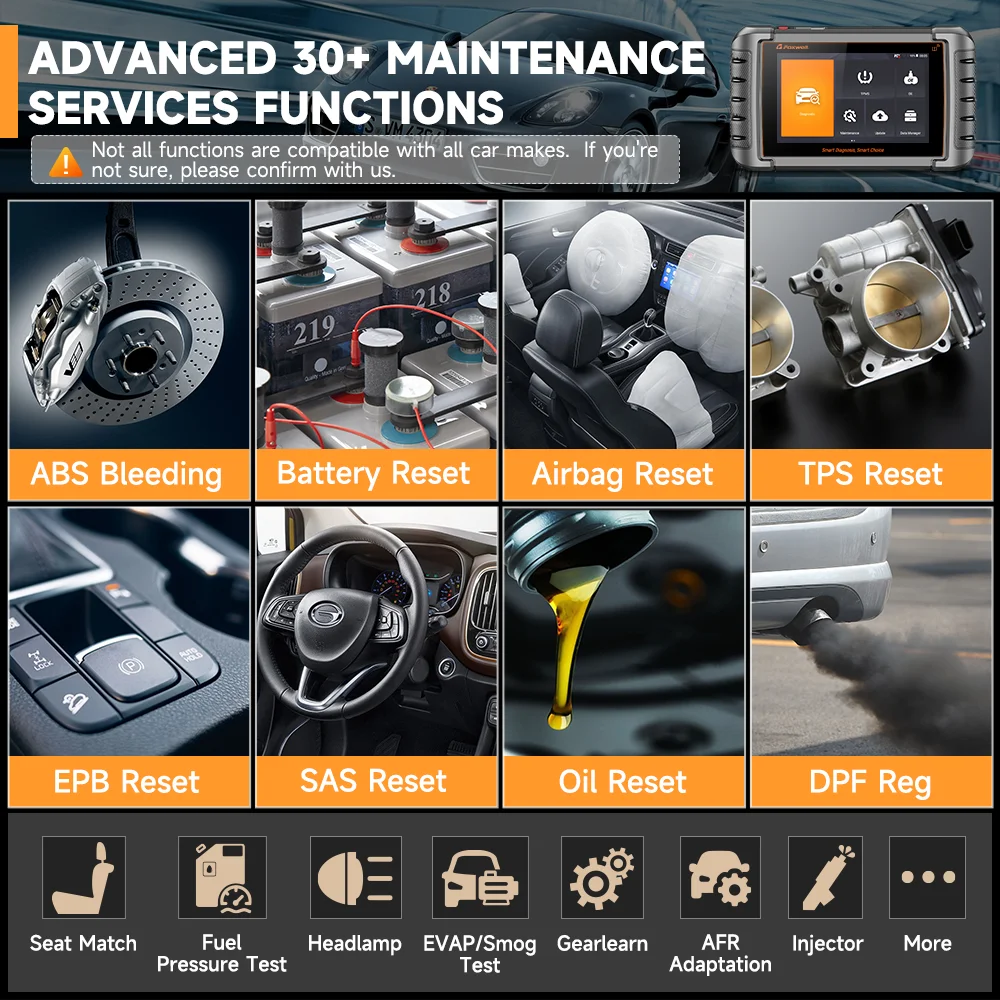 FOXWELL NT809TS TPMS Programming Tools OBD2 Car Diagnosis All System Bi-Directional 30+ Reset Bluetooth OBD Automotive Scanner