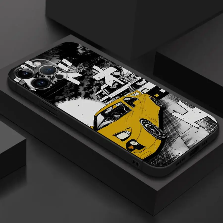 Anime Initial D Matte Black Soft Phone Case