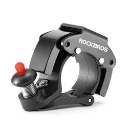 ROCKBROS Sleek Stainless Steel Cycling Bell - Black & Red (Black color)