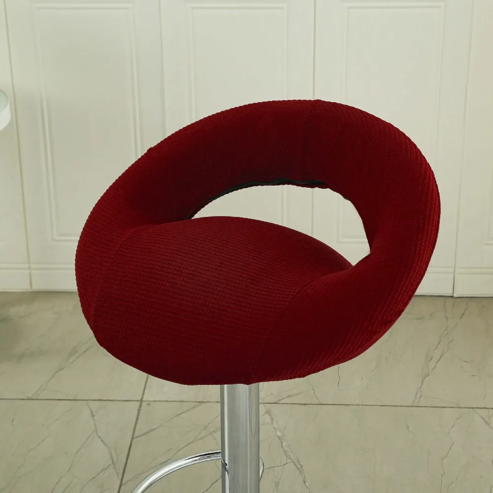 Adjustable Breathable Elastic Bar Stool Cover with Hollowed-out Design and Semi-circular Shape