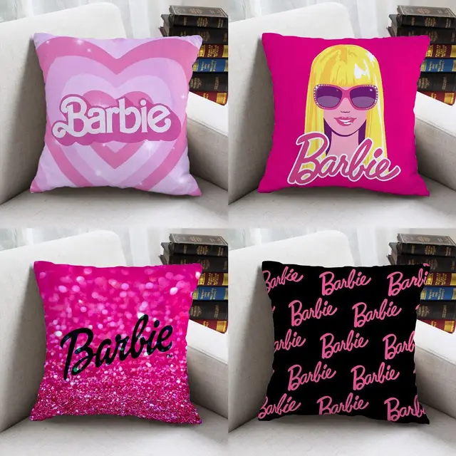 Kawaii Pink Barbie Pillow Cartoon Girls Housewife Ins Sofa Bedroom Pillow Nap Car Cushion Cute Soft Princess Headrest Set Gifts AliExpress