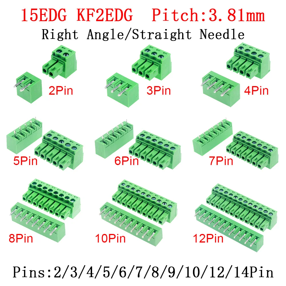 10 Pezzi 300 V KF2EDGK Passo 3,5 Mm Connettore Morsettiera A Vite PCB A 6 Pin - Foto 5