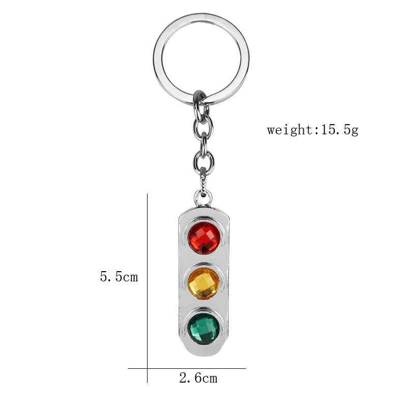 Traffic light keychain car alloy pendant traffic signal sign