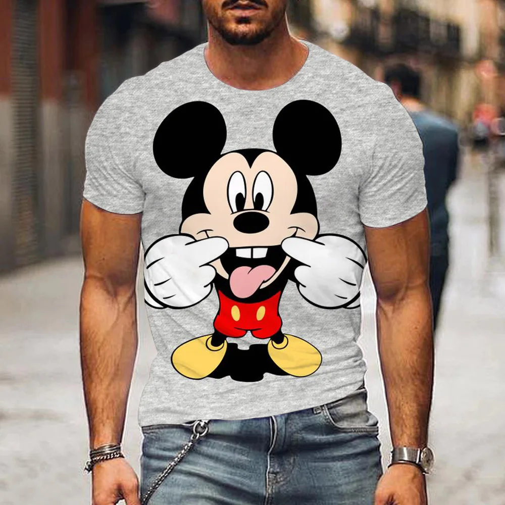 Disney Mickey Mickey Men's Short Sleeve T-shirt Leisure Style Print T-shirt Summer T-shirt Muscle - T-shirts - AliExpress