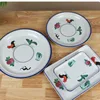 Rooster Pattern Bowl Retro Melamine Imitation Porcelain Tableware Hat Bowl Household Hot Pot Dipping Bowl Noodle Plates BBQ Tray 6