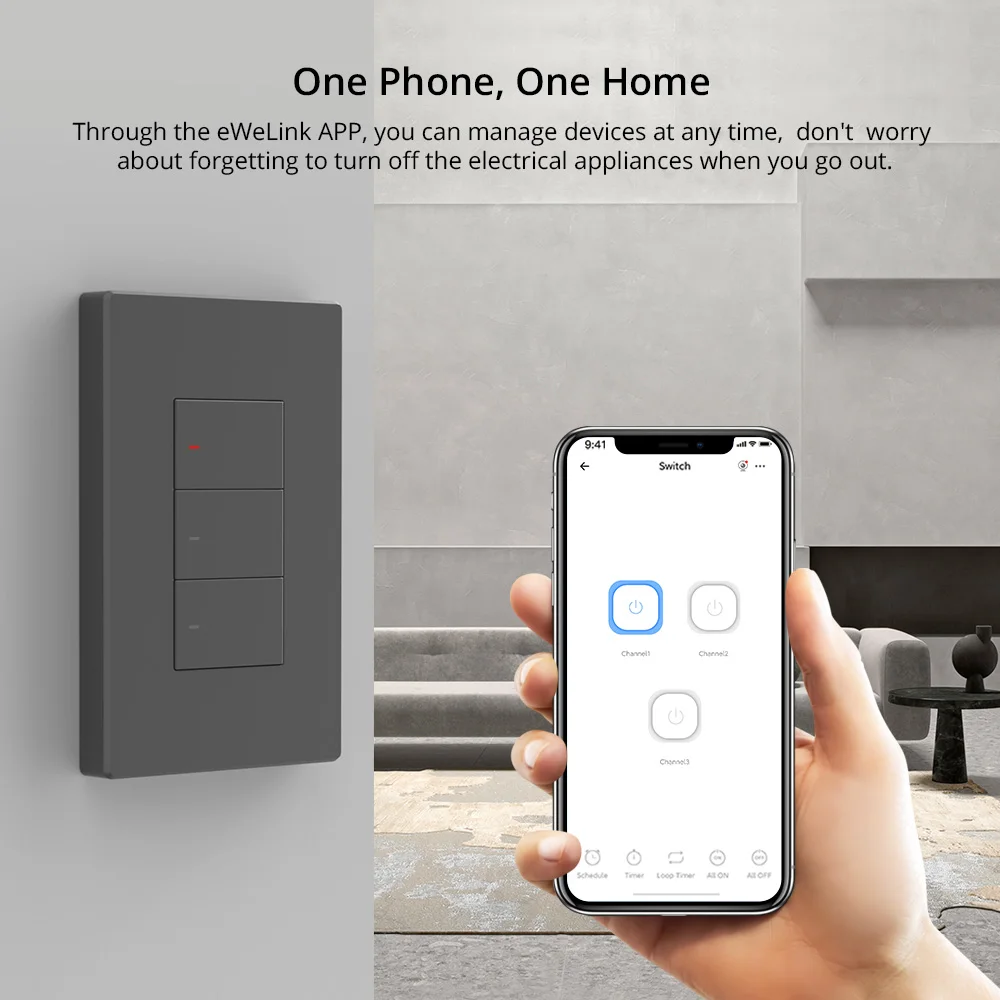 SONOFF M5 SwitchMan Smart Wall Switch 120 Type Push Button Switch 1/2/3 Gang Smart Home Wall Panel APP Remote Control Support R5